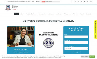 stbrittosacademy.edu.in screenshot