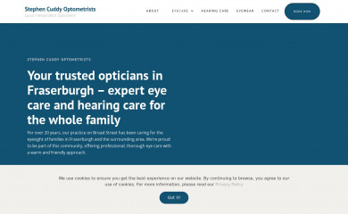 stephencuddyoptometrist.co.uk screenshot