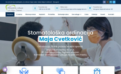 stomatologmajacvetkovic.rs screenshot