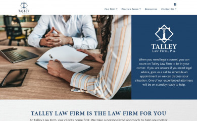 talleylawfirm.com screenshot