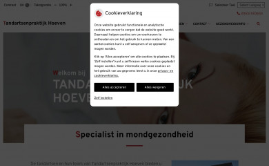 tandartsenpraktijkhoeven.nl screenshot
