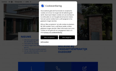 tandartsenpraktijkouddorp.nl screenshot
