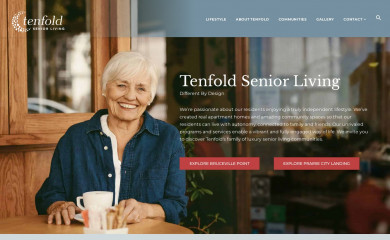 tenfoldseniorliving.com screenshot