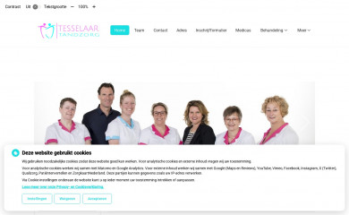 tesselaartandzorg.nl screenshot