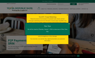 texasrepublicbank.com screenshot