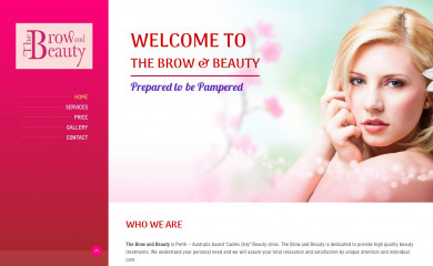 thebrowandbeauty.com.au screenshot