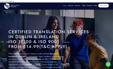 thetranslationcompany.ie screenshot