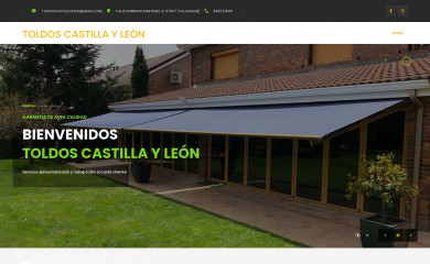 toldoscastillayleon.es screenshot