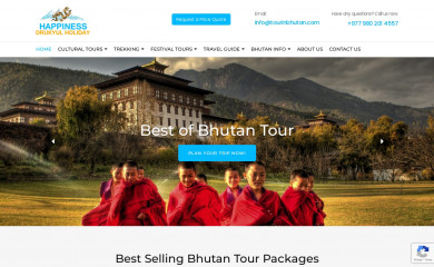 tourinbhutan.com screenshot
