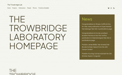trowbridgelab.com screenshot