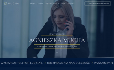 ubezpieczeniamucha.pl screenshot