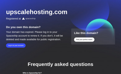 upscalehosting.com screenshot