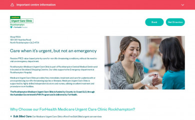 urgentcareclinicrockhampton.com.au screenshot