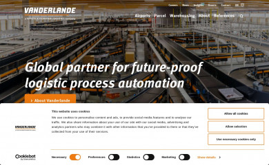 vanderlande.com screenshot