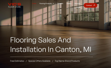 vicsfloorstore.com screenshot