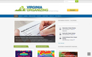 virginia-organizing.org screenshot