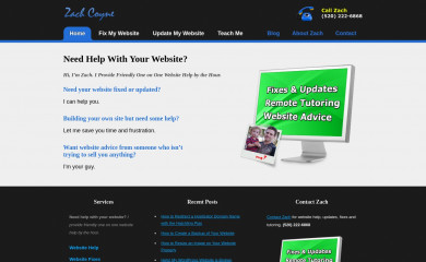 websitehelpfromzach.com screenshot