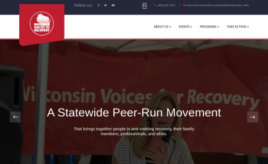 wisconsinvoicesforrecovery.org screenshot