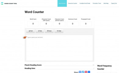 wordcounttool.com screenshot