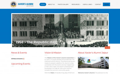 xaviersalumni.org screenshot