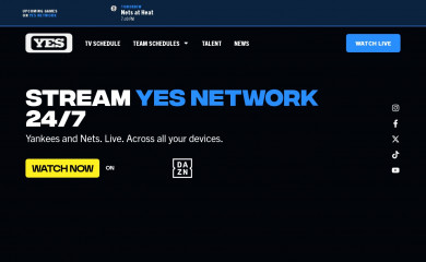 yesnetwork.com screenshot