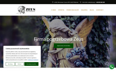 zeus-firmapogrzebowa.pl screenshot
