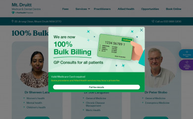 mtdruittmedicalanddental.com.au screenshot