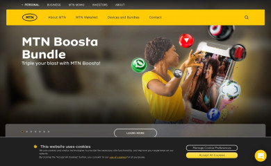 mtn.co.ug screenshot