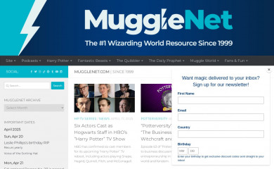 mugglenet.com screenshot
