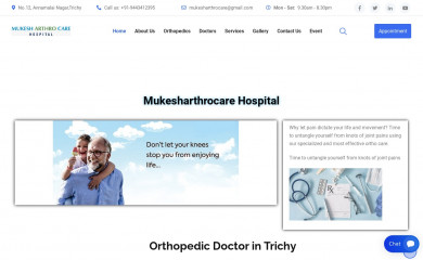 mukesharthrocare.com screenshot