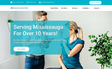 muscleandjoint.ca screenshot