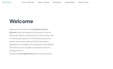musicnz.co.nz screenshot