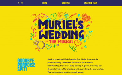 murielsweddingthemusical.com screenshot