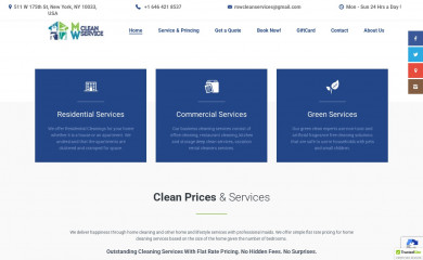 mwcleanservice.com screenshot