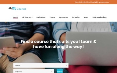 http://mycourses.co.za screenshot