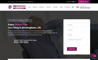 mycleartax.co.uk screenshot