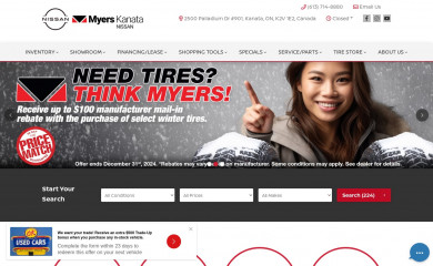 myerskanatanissan.ca screenshot