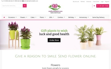 myfloristdelhi.com screenshot
