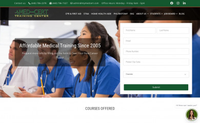 mymedcert.com screenshot