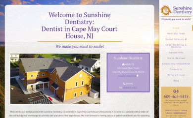mysunshinedentistry.com screenshot