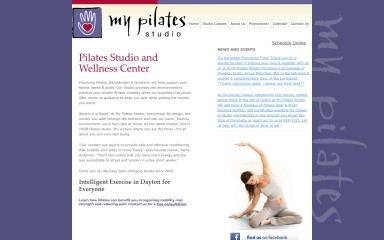 mypilatesstudiodayton.com screenshot