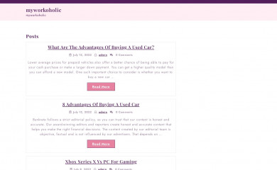 myworkoholic.com screenshot