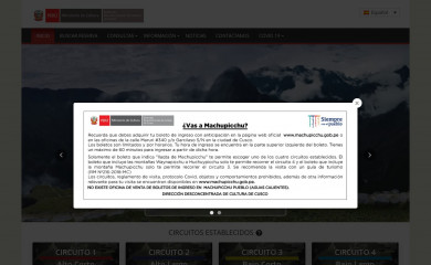machupicchu.gob.pe screenshot