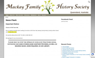 mackayfamilyhistory.org.au screenshot
