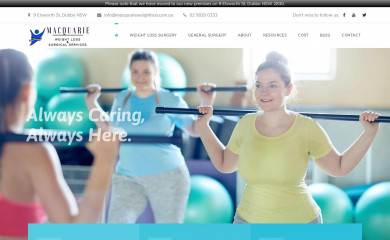 macquarieweightloss.com.au screenshot