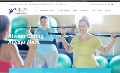 macquarieweightloss.com.au screenshot