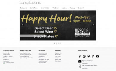 macysrestaurants.com screenshot