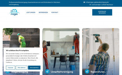 mages-gebaeudereinigung.de screenshot