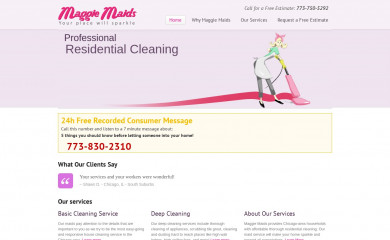 maggiemaids.com screenshot