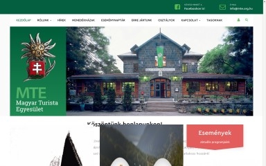 magyarturistaegyesulet.hu screenshot